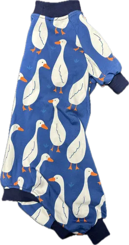 бавовна комбінезон гуси на синьому розмір S за 570 грн - одяг для кота сфінкса