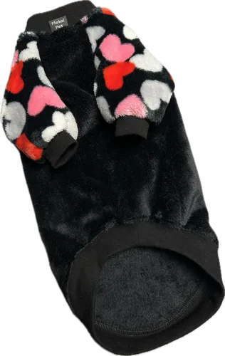 велсофт худі чорний + сердечка розмір M за 450 грн - одяг для кота сфінкса